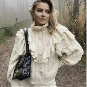Zara Influencer Ruffle Sweater.